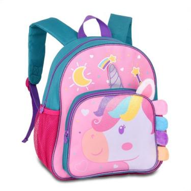 Imagem de Mini Mochila De Costas Unicórnio Infantil Meninas Clio Pets, Verde x r