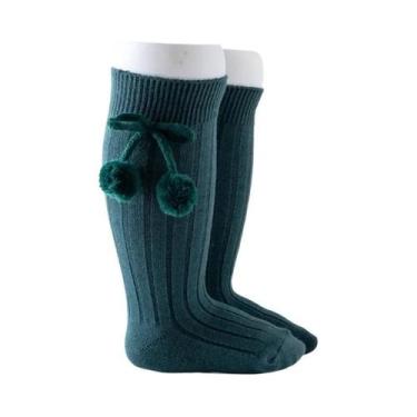 Imagem de Meias De Princesa Até O Joelho Para Meninas Bebês Com Estampa De Cerej