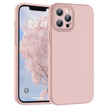 Imagem de SUPFINE Capa para iPhone 12 Pro Max, silicone líquido premium com forro de microfibra macio antiarranhões [proteção de câmera atualizada] Capa protetora fina à prova de choque para homens, mulheres e