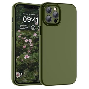 Imagem de SUPFINE Capa para iPhone 12 Pro Max, silicone líquido premium com forro de microfibra macio antiarranhões [proteção de câmera atualizada] Capa protetora fina à prova de choque para homens, mulheres e