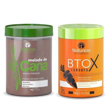 Imagem de KIT MÁSCARA MELADO DE CANA 1kg e NTOX DE CENOURA 1kg - Natureza Cosmét