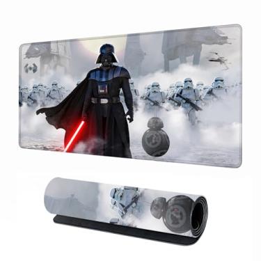 Imagem de Mouse pad para jogos grande XXL branco, mousepad macio com base de borracha antiderrapante e bordas costuradas, tapete de mesa de laptop de superfície lisa, teclado de computador e mouse pad combo