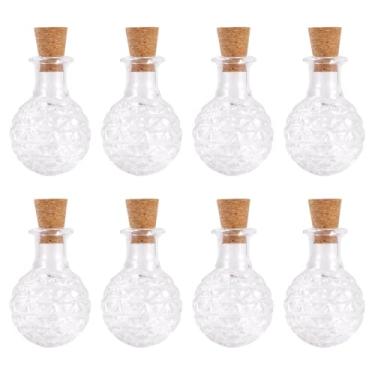 Imagem de 10 garrafas de vidro pequenas com armazenamento de rolhas de cortiça, frascos de vidro transparente, recipiente de contas para pingente faça você mesmo, artesanato, lembrancinhas de casamento