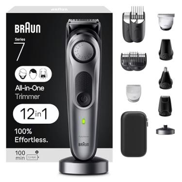 Imagem de Braun Kit de estilo tudo-em-um série 7 7440, presentes de Natal para homens, kit de barbear com aparador 12 em 1 para barba, corpo, paisagem, cortadores de cabelo e mais