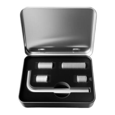 Imagem de RNXRZANK Conjunto de 4 Parafusos de Peso para Taco de Bilhar, Conjunto Profissional de Pesos para Taco de Sinuca, Inclui Chave Hexagonal, Ferro, aço Inoxidável, Style a