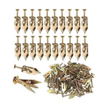 Imagem de KAIYUEMAOYI Buchas Autoperfurantes para Drywall com Parafusos, Sem Necessidade de Furar a Parede, Buchas E Parafusos Resistentes para Plantas, TV E Quadros.