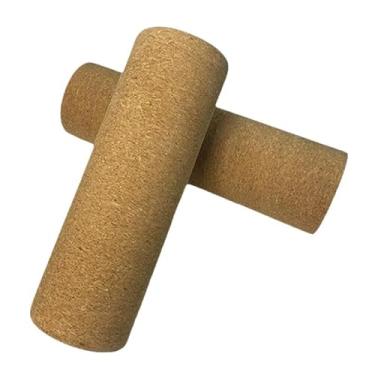 Imagem de harayaa Conjunto de 2 cilindros de cortiça para liberação miofascial, exercícios de massagem, academia, esportes, relaxamento e alongamento pernas.