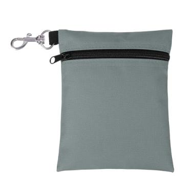 Imagem de YELARXI Bolsa para camiseta de golfe, bolsa de bola de golfe com zíper 17 x 12,7 cm com clipe de garra de lagosta de metal à prova d'água - adequado para (camisetas bolas/suporte de objetos de valor