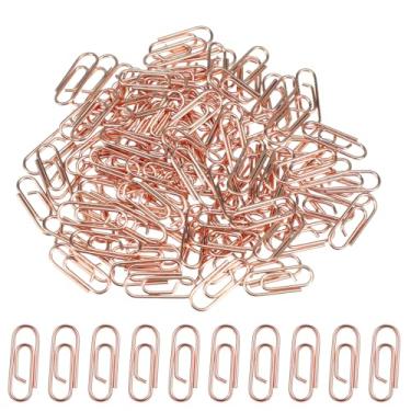 Imagem de 100 peças de metal mini clipes de papel de 0,6 polegadas (15 mm) pequenos clipes de papel super fofos com acabamento de aço clipes de papel pequenos decorativos para organizadores de mesa de casa