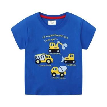 Imagem de Camisetas De Verão Para Meninos 2-7T Com Bordado De Carros Em Estilo C