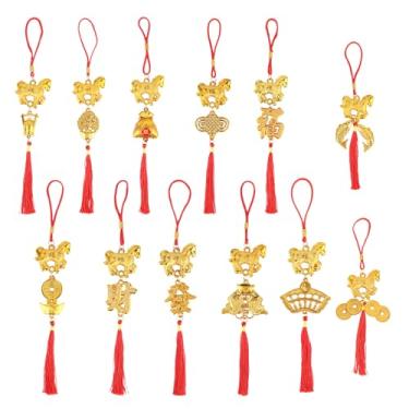 Imagem de 24un. Pingente Ano do Cavalo 2026, Pingente Sorte do Ano Novo Chinês Borlas Penduradas Decorativas para Riqueza Sucesso Casa Cozinha Árvore Bonsai Decoração de Carro