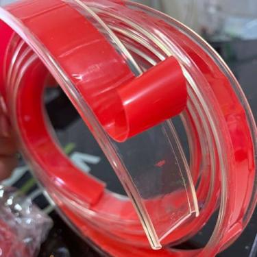 Imagem de LLXYZJR Faixa autoadesiva de borda de borda em forma de U de 4,6 m, protetor de borda de borda de canal U adequado para 5-50 mm (tamanho: U 45 mm (1,77 polegadas), cor: transparente)