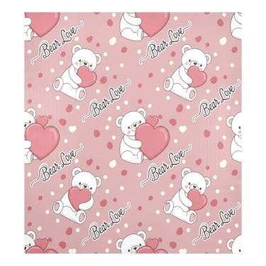 Imagem de Blueangle Capa magnética para lava-louças ursinhos de pelúcia brancos dos namorados, decoração da capa da máquina de lavar louça, adesivos de eletrodomésticos, adesivos de eletrodomésticos, 58 cm C x