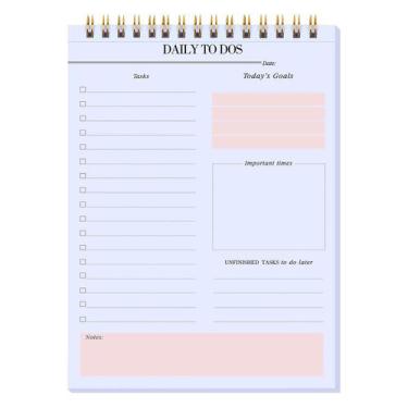 Imagem de Blocos de notas KAICN Daily to Do Task Checklist Planner rosa