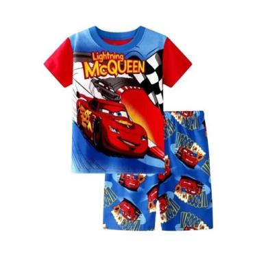 Imagem de Conjunto De Pijamas De Algodão Para Meninos Com Carros, Pisten Cup E L