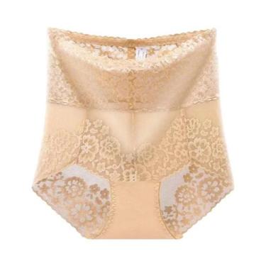 Imagem de Calcinhas Femininas De Renda Sem Costura De Cintura Alta Transparentes