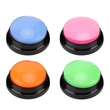 Imagem de Botões de Treino para Cães Gravador Voz Interativo Caixa Pressão Comunicação com Pets Brinquedo Gravadores Jogos em Família Fácil Operar