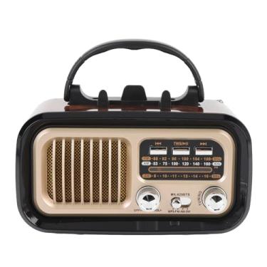 Imagem de EBTOOLS Rádio AM FM SW Portátil, Alto-falante Vintage Com Painel Solar, Carregamento USB, Bateria Recarregável, para Viagens de Acampamento Ao Ar Livre Em Casa (BLACK)