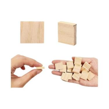 Imagem de 2 X 1,8 Cm Chips De Madeira Quadrados 50pcs Modelo De Construção Em Ma
