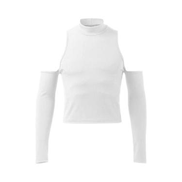 Imagem de Camiseta Casual De Manga Longa Com Decote Alto Para Homens, Estilo Chi