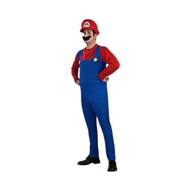 Imagem de Conjunto De Fantasia De Luxo Para Adultos Luigi Com Chapéus E Barba Pa