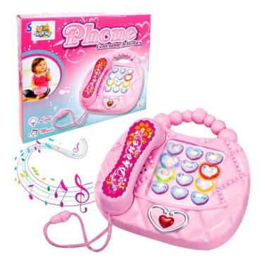 Imagem de Telefone Musical Princesa Rosa Bebê Brinquedo Piano Infantil - Toy Kin