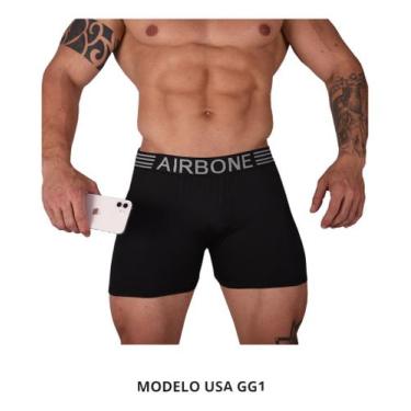 Imagem de Cueca Boxer Airbone Microfibra Boxer Plus Size - 10 Unidades, Cores so
