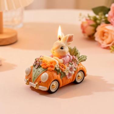 Imagem de Molde de vela de carro de cenoura de coelho, lindos moldes de silicone para fabricação de velas, aromaterapia e sabão de cera artesanal, moldes de fundição de resina epóxi para artesanato de resina