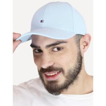 Imagem de Boné Tommy Hilfiger Masculino Classic Cap Flag Tape Azul Claro-Masculino