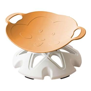 Imagem de FytStycale Cadeira Giratória com Função de Sentar E Girar, Promove Orientação Direcional E Concentração, Banquinho Giratório, Brinquedo Sensorial para Crianças a, Laranja, Tamanho real