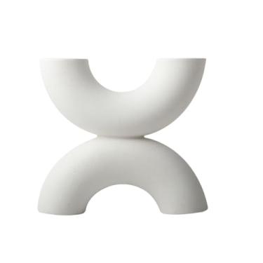 Imagem de Vaso de cerâmica criativo, mesa de jantar, sala de estar, varanda, flores secas, arranjo de flores, vaso de mesa (B)