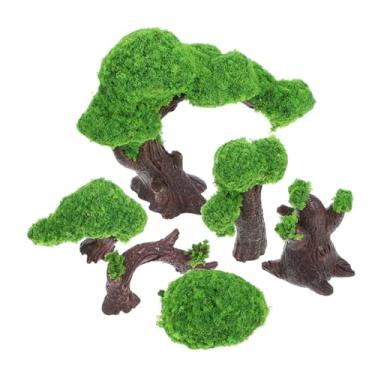 Imagem de Musgo artificial, 3 conjuntos de acessórios para casa de bonecas, flores verdes simuladas, kit de terrário de plantas artificiais com musgo para plantas, miniatura, decoração de jardim, miniaturas de