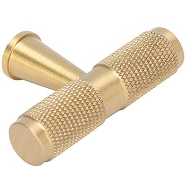 Imagem de Puxador de móveis, moderno simples leve luxo latão puxador de furo único para portas inacabadas gavetas estantes guarda-roupas armário cômoda