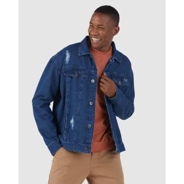 Imagem de Jaqueta Masculina Tradicional Em Jeans 100% Algodão-Masculino