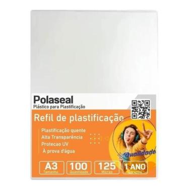 Imagem de Polaseal Plástico para Plastificação A3 303x426x0,05mm 100un - Cassmar