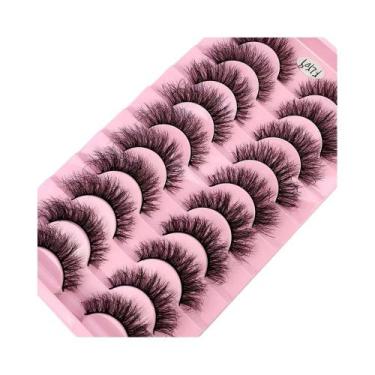 Imagem de Cílios Postiços 3D De Mink Sintético Macios E Volumosos, 10 Pares, Nat