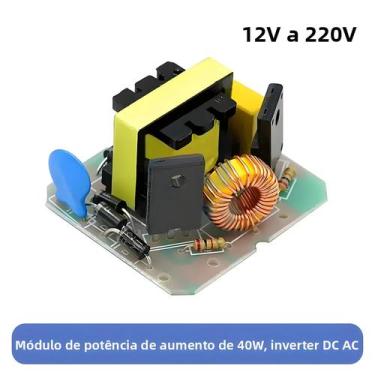 Imagem de Módulo Inversor DC-AC De 40W 12V Para 220V, Regulador De Potência De C