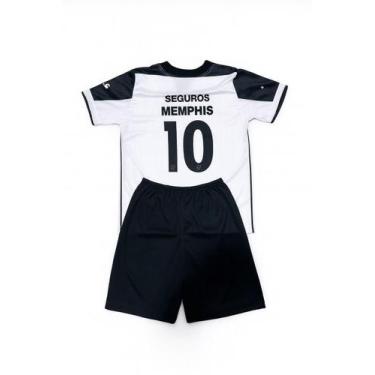 Imagem de Conjunto Infantil Menino Shorts e Camisa Futebol Tamanho 4 a 10 anos -