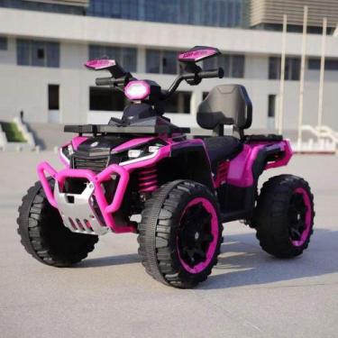 Imagem de Quadriciclo Elétrico Infantil 12v Rosa Domni
