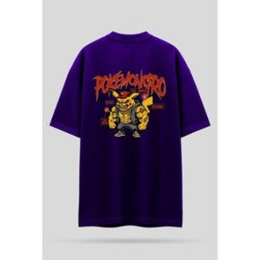Imagem de Camiseta Oversized Shatark Pokémon - Roxo-Masculino