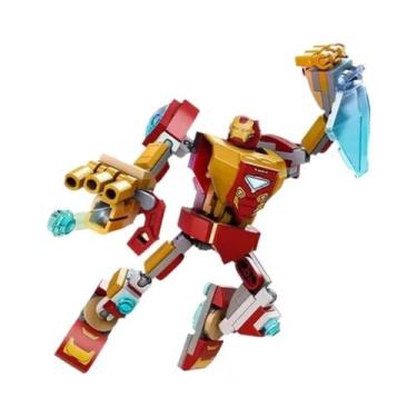 Imagem de Blocos De Montar Super-Heróis Vingadores Thor Homem De Ferro Thanos Fi