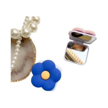 Imagem de Espelho De Maquiagem Dobrável Com Suporte Para Celular, Acessórios De 