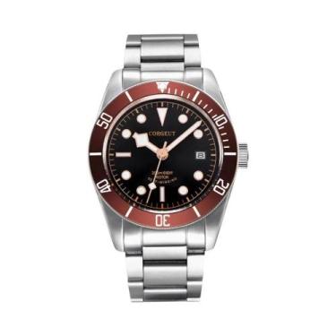 Imagem de Relógio De Mergulho Mecânico Automático De Luxo Masculino, Vidro De Sa