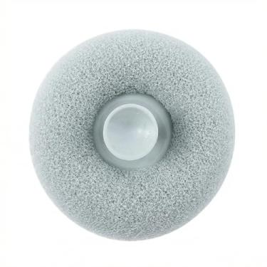 Imagem de Bola de massagem, esfregão de banho azul claro macio para corpo montado na parede com ventosa rolo de bola de massagem, ferramenta de limpeza profunda durável esfoliante para cuidados diários e