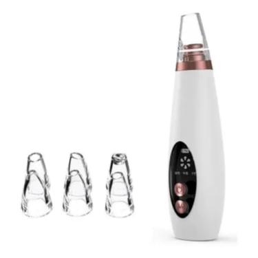 Imagem de Removedor de Cravos Extrator Sugador Espinhas Poros Cleaning Acne a Vácuo Elétrico Aparelho Sucção Dermobrasão Recarregável USB Portátil Peeling Limpeza Facial Aspirador Cuidados Rosto Nariz Máquina Espremedor Tirar Cravos FAZING (Rosa)