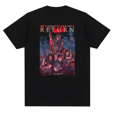Imagem de Camiseta De Algodão Masculina E Feminina My Chemical Romance Mcr Band,