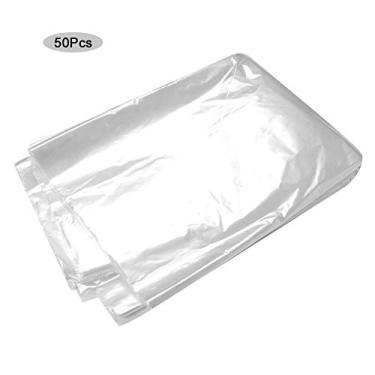 Imagem de 50 peças sacos de pó transparentes para roupas, capas de roupas para limpeza a seco Premium PE, organizador de guarda-roupa para vestidos, ternos, casacos, camisas, jaquetas, (Tamanho grande 60*100)