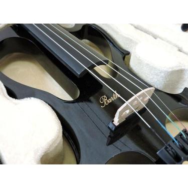Imagem de Violino Eletrico Barth 4/4 Bk + Case + Arco + Breu + Fone + Cabo - Bar