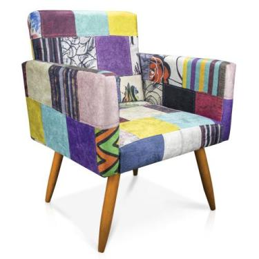 Imagem de Poltrona Larissa LB03 Pés Palito Castanho - D'Rossi - DRossi