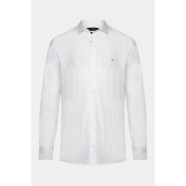 Imagem de Camisa Aramis Slim Algodão Tricoline Manga Longa Branco-Masculino